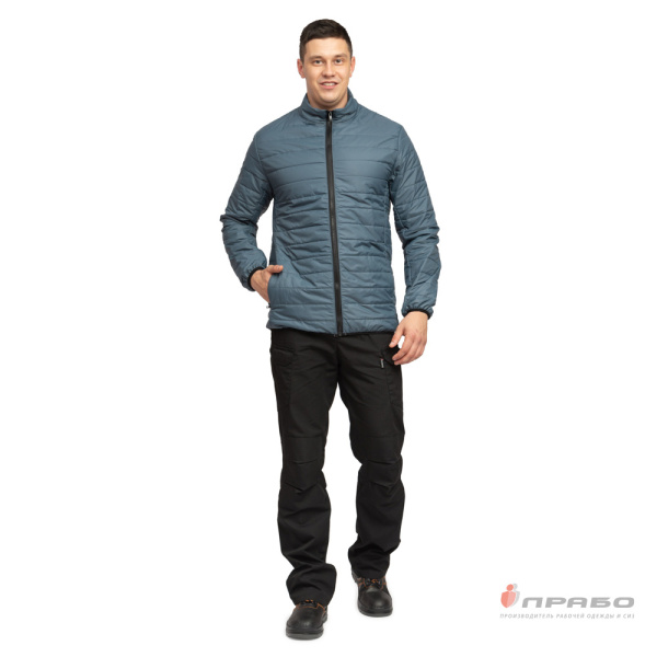 Куртка мужская демисезонная "Бомбер" серая