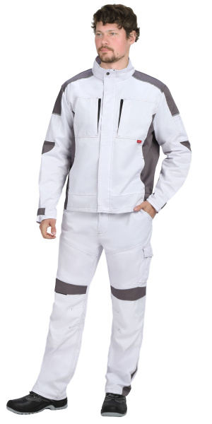 Куртка СИРИУС-ЦИТРИН белый со средне-серым