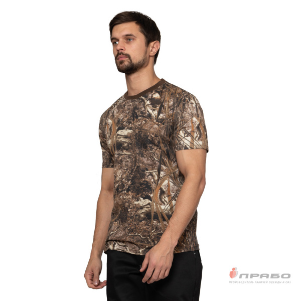 Футболка трикотажная камуфляжная камыш