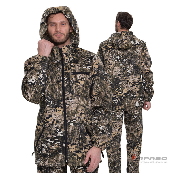 Костюм мужской "Турист" КМФ зелёные соты (куртка и брюки)