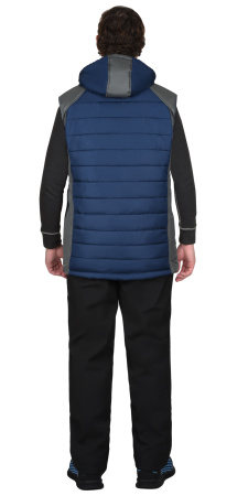 Жилет СИРИУС-УРБАН синий с серым