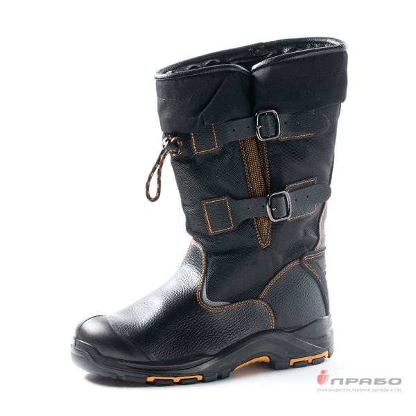 Сапоги "Север PRB12-CKW" с подошвой ПУ/нитрил и КП чёрные (шерстин)