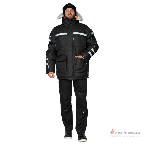 Куртка мужская утеплённая "Аляска Ультра" чёрная