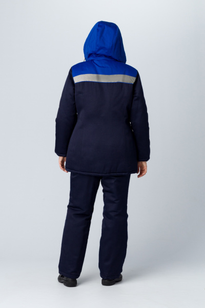 Куртка зимняя женская Вьюга СОП (тк.Смесовая,210), т.синий/васильковый