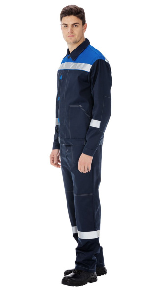Костюм мужской рабочий  "Тимбер" РФ синий-василек с брюками
