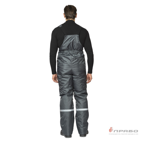 Костюм мужской утеплённый "Стимул-М" серый/красный (куртка и полукомбинезон)