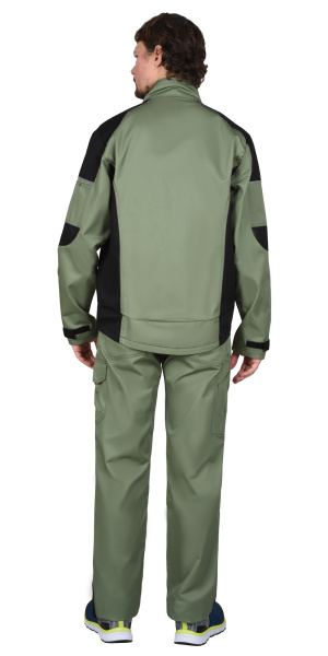 Костюм СИРИУС-ЦИТРИН куртка, полукомбинезон, светло-оливковый с черным