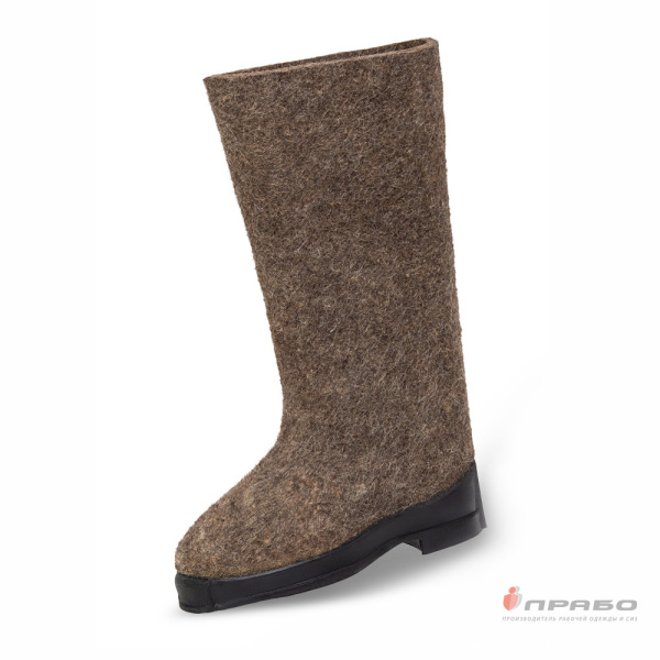 Валенки на резиновой подошве серые