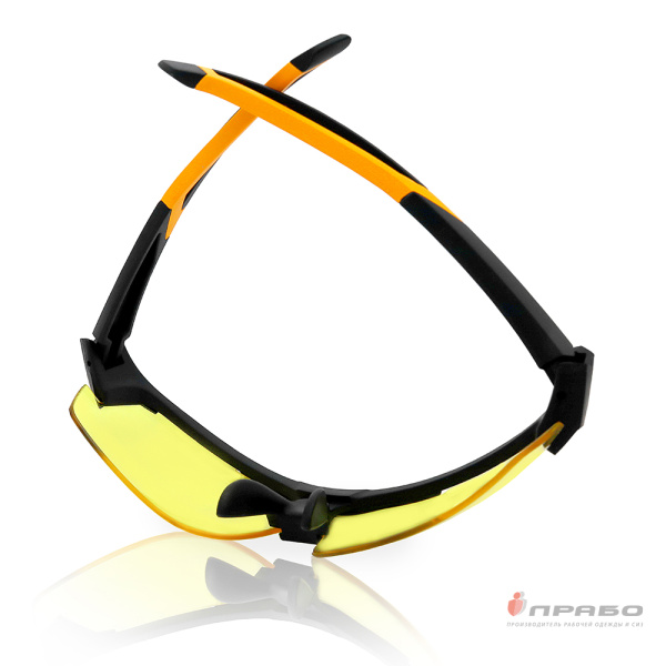 Очки защитные открытые антизапотевающие c двухсторонним покрытием "Дуэт" жёлтые