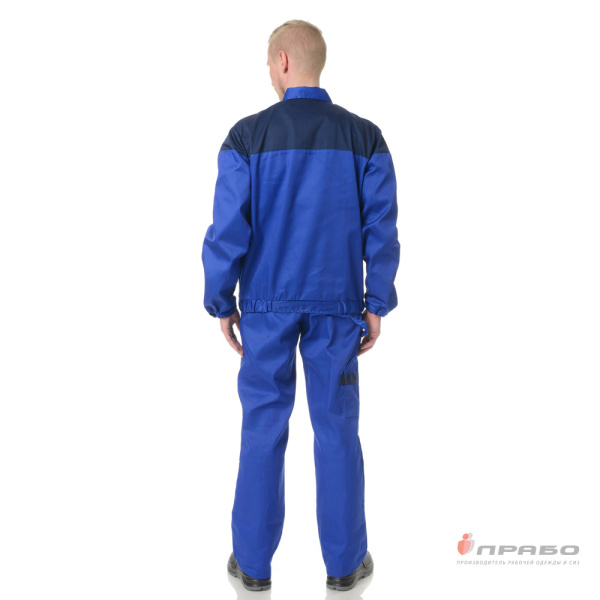 Костюм мужской летний "Гудзон" василёк/синий (куртка и полукомбинезон)