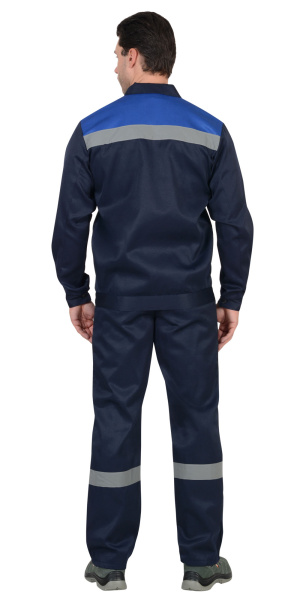 Костюм СИРИУС-СТРОЙГРАД куртка, п/к синий с васильковым СОП 50мм