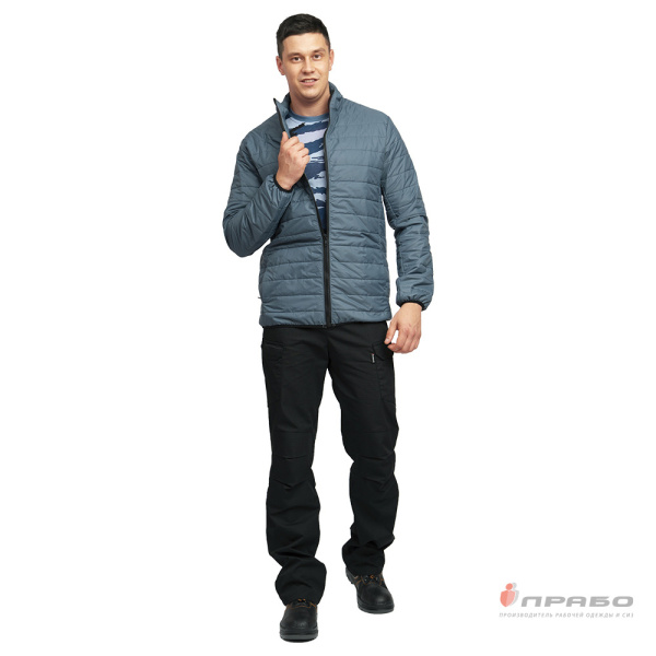 Куртка мужская демисезонная "Бомбер" серая