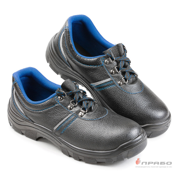 Полуботинки кожаные "Кросс-23-0" с подошвой ПУ чёрные