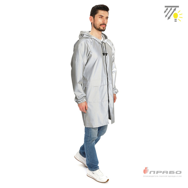 Плащ-дождевик "Турист Флеш" на молнии серебристый
