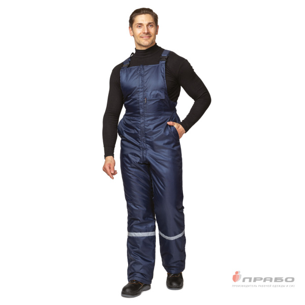 Костюм мужской утеплённый "Стимул-М" синий/оранжевый (куртка и полукомбинезон)