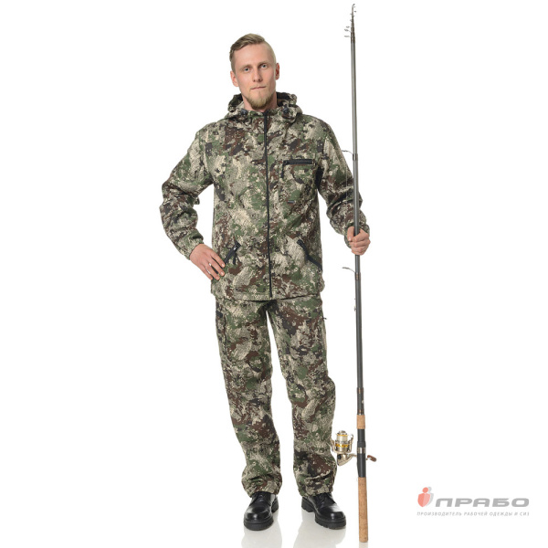 Костюм мужской "Турист" КМФ зелёная сетка (куртка и брюки)