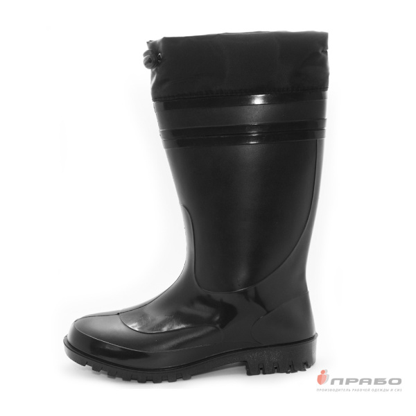 Сапоги мужские ПВХ арт.165-01Н чёрные (36 см с надставкой)