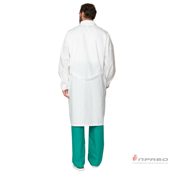 Халат медицинский мужской "Эконом" белый