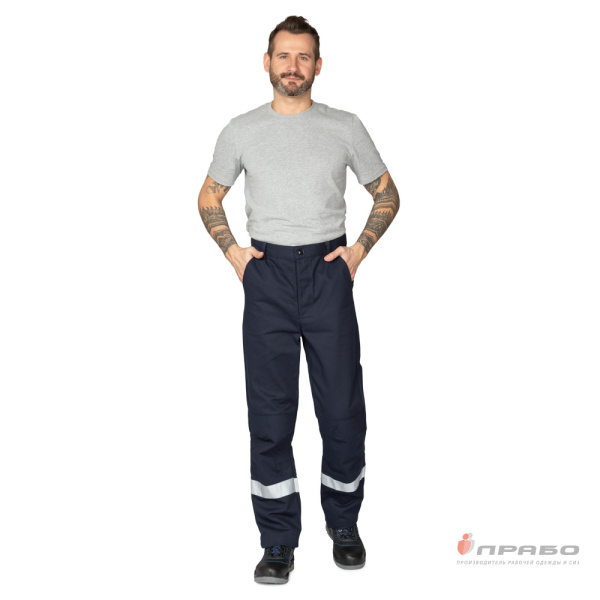 Костюм мужской "Мечел С101" синий/василёк (куртка, брюки)