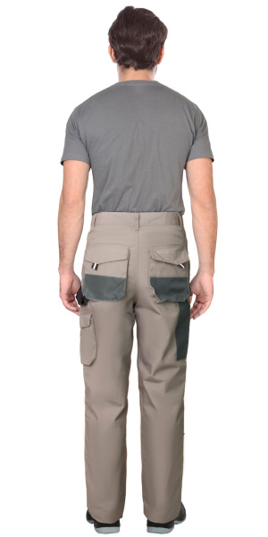 Костюм СИРИУС-ОБЕРОН куртка, брюки песочный с зеленым