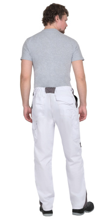 Брюки СИРИУС-ЦИТРИН белый со средне-серым