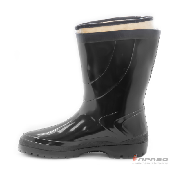 Сапоги мужские ПВХ арт. 166-04 с утеплителем из НТП чёрные (28 см)