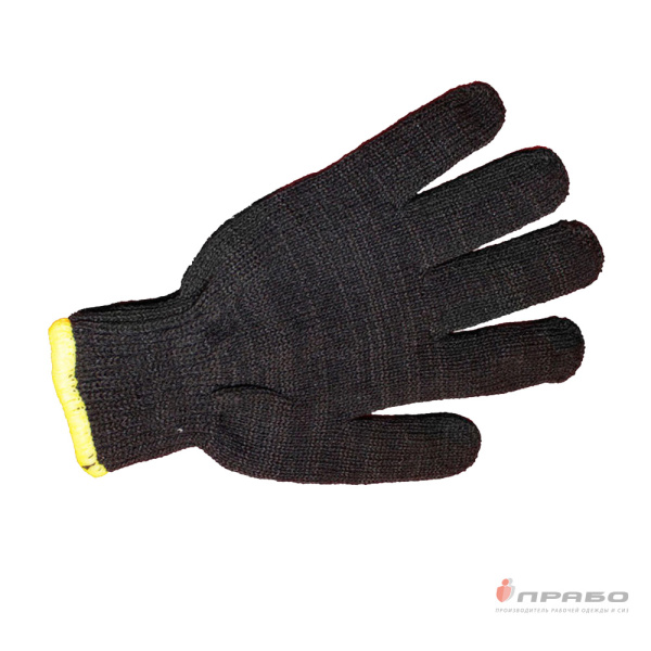 Перчатки полушерстяные двойной вязки на хлопковой основе