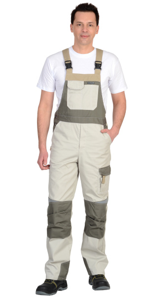 Костюм СИРИУС-КАСПИЙ куртка, п/к, молочный с оливой, песочным и СОП