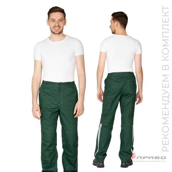 Брюки мужские "Эко-Труд" тёмно-зелёные