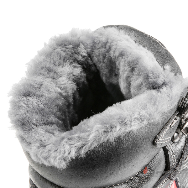 Ботинки "Викинг-Нитро-22РНМ" с подошвой ПУ/нитрил и КП чёрные (натуральный мех)