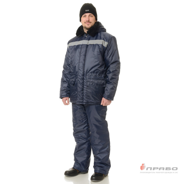 Костюм мужской утеплённый "Мастер-В" синий (куртка и брюки)