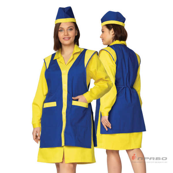 Фартук-сарафан "Солнышко" синий