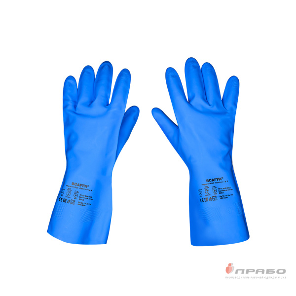 Перчатки химстойкие нитриловые Scaffa Практик
