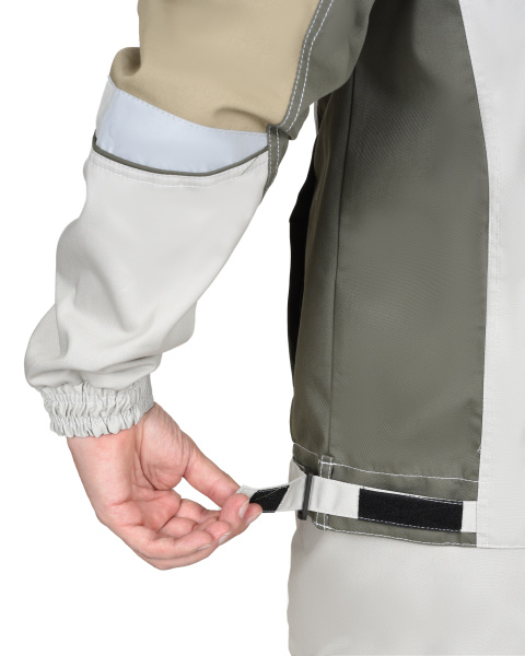 Куртка СИРИУС-КАСПИЙ молочная с оливой и песочным и СОП