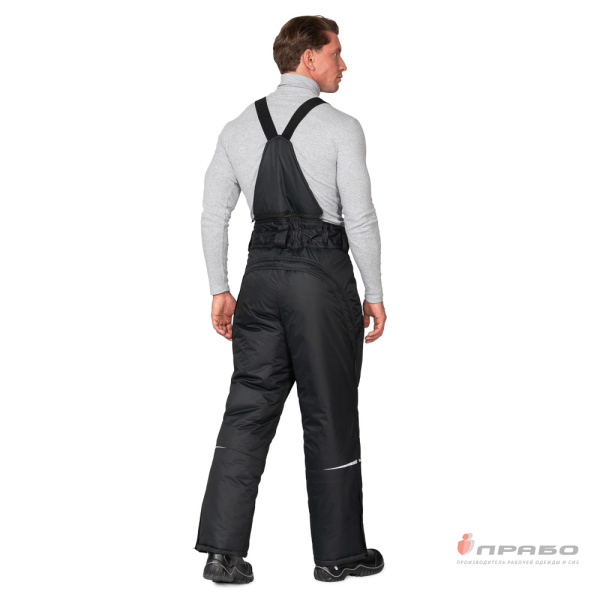 Брюки мужские утеплённые "Сюрвейер" чёрные