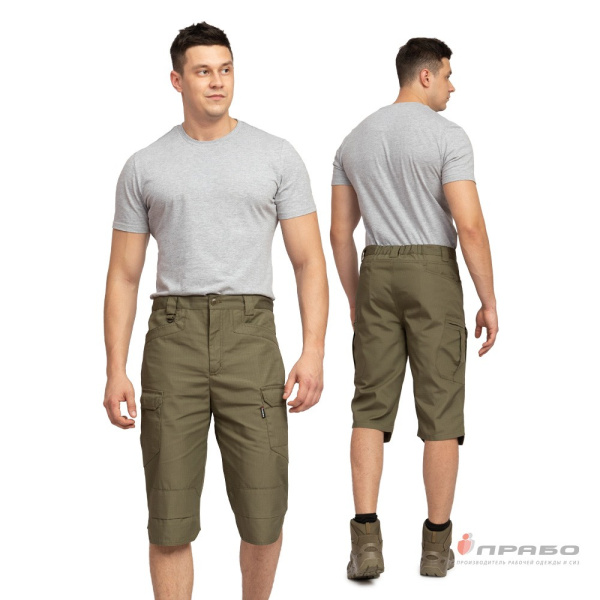 Шорты мужские "Камелот" из ткани рип-стоп хаки