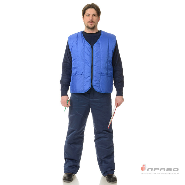 Жилет мужской утеплённый "Профессионал" васильковый
