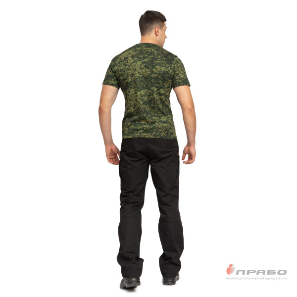 Футболка трикотажная камуфляжная пиксель зелёный