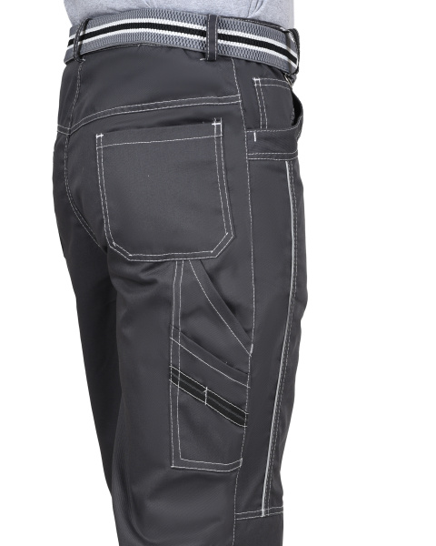 Брюки СИРИУС-ПРЕСТИЖ мужские летние темно-серые, кант СВ