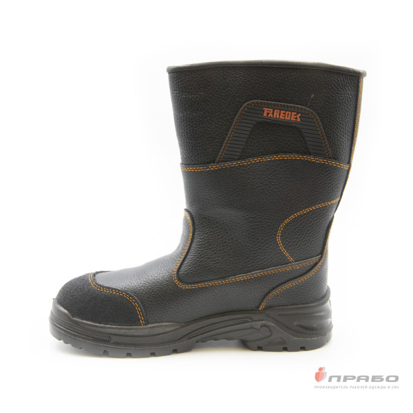 Сапоги кожаные Paredes с подошвой ПУ/ПУ чёрные