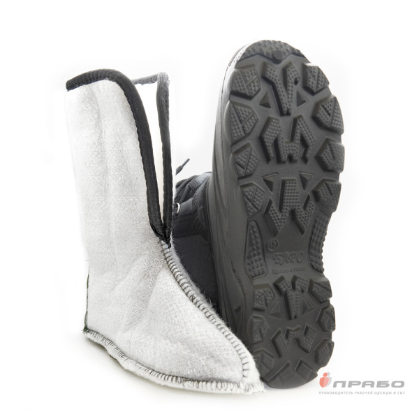 Сапоги мужские "Аляска" на галоше из ЭВА и шнуровке арт. Д-014 чёрные