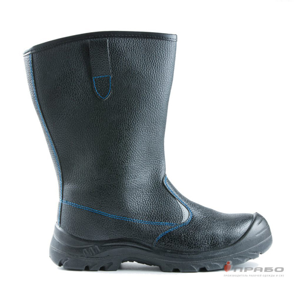 Сапоги "Олимп-16М" с подошвой ПУ и МП чёрные (искусственный мех)