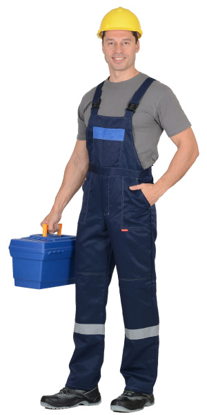 Костюм СИРИУС-ЛЕГИОНЕР куртка, п/к т.синий с васильковым СОП 50 мм