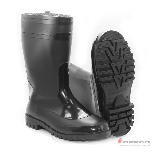 Сапоги мужские ПВХ "Sardonix 165-01" чёрные (30 см)