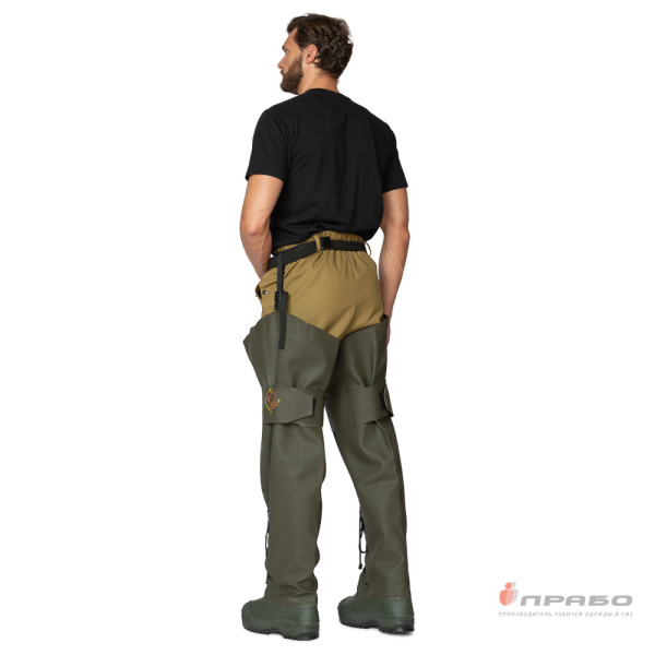 Бахилы рыбацкие шипованные высокие на галоше из ПВХ арт. 130ШУ (90 см) оливковые