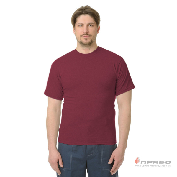 Футболка трикотажная бордовая