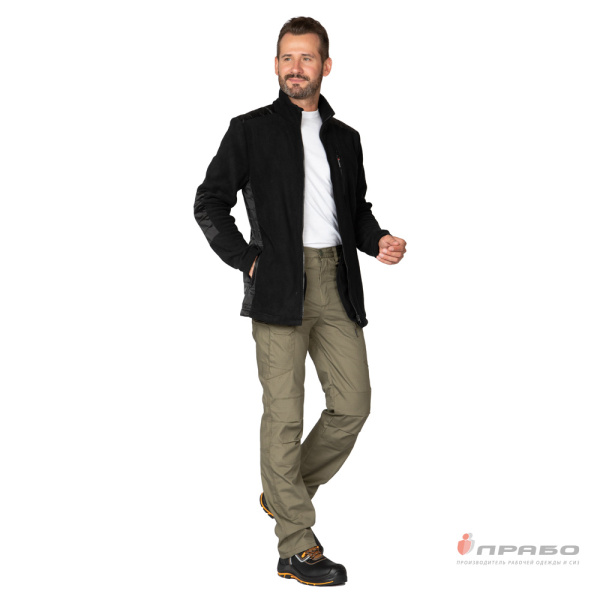 Куртка "Кеми" флисовая без капюшона чёрная