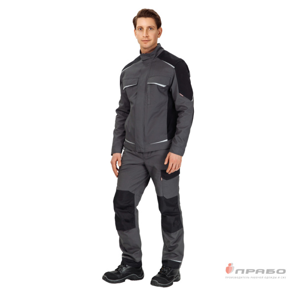 Куртка мужская "Сюрвейер" тёмно-серый/чёрный