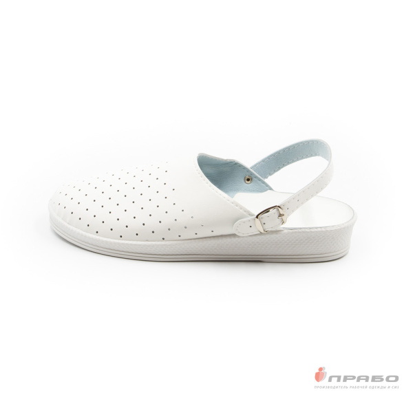 Сабо из искусственной кожи мужские белые