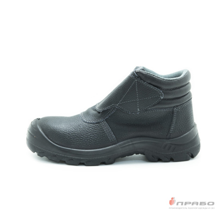 Ботинки кожаные "Сварщик" с подошвой ПУ чёрные